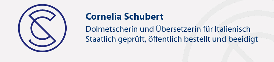 Cornelia Schubert Dolmetscherin und Übersetzerin für Italienisch